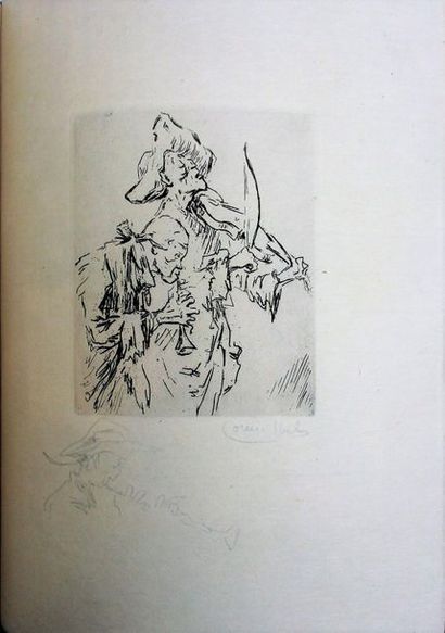 null GOETHE. Faust. Paris, Editions de la Roseraie, 1924. In-4°, demi-maroquin framboise...