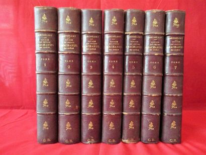 null BARTHELEMY. Le voyage du jeune Anacharsis en Grèce. Paris, Ledoux, 1822. 7 volumes...