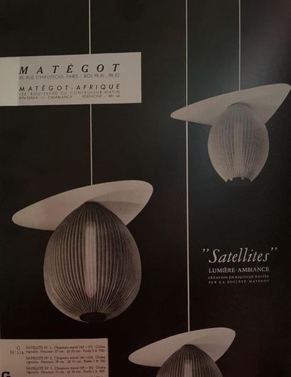 null Mathieu MATÉGOT (1910-2001) pour la société MATEGOT. Circa 1953.
Suspension...