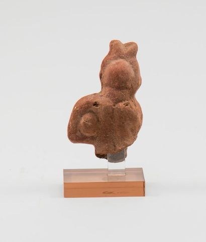 null Grande Grèce. Figurine de buste féminin drapée, en terre cuite. H : 11 cm. Prov...