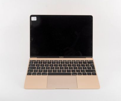 null *Un ordinateur MacBook Pro 12 pouces, 8 giga, doré. Modèle A1534, N° de série...