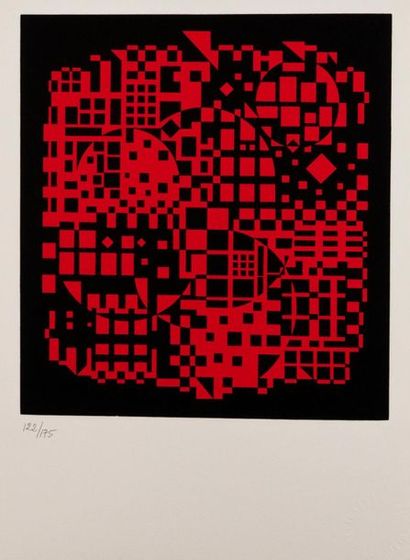 null Victor VASARELY (1906-1997). "Die 50er Jahre". Ouvrage avec quatre lithographies...