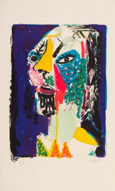  Bernard LORJOU (1908-1986). Hippie. Lithographie couleur, signée et numérotée 30/35....