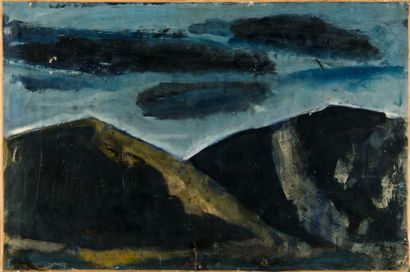  Mario SIRONI (1885-1961). "Montagne". 1930. Huile sur toile, signée en bas à droite....