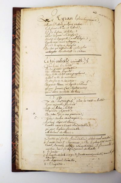 null LA GRANGE-CHANCEL (François-Joseph de). Les Philipiques. 
Manuscrit in folio...