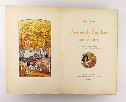 null DIDEROT. Jacques le Fataliste et son maitre. Paris, Lapina, 1922. In-8 broché.
	Illustrations...