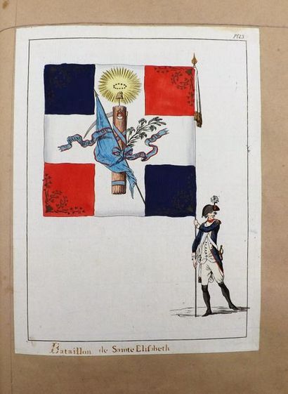 null [RÉVOLUTION]. [VIEILH de VARENNE (R.A.)]. Collection entière des drapeaux de...