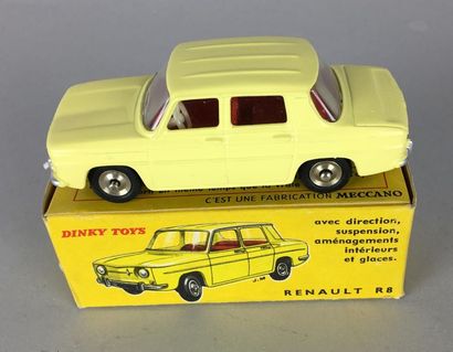 null Dinky Toys France, Renault R8 ref 517, jaune paille, excellent état en boite...