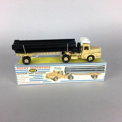 null Dinky Toys France, tracteur Unic Saharien réf 893, sable et blanc, complet,...