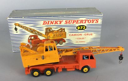 null Dinky Supertoys France, Camion-grue " Coles" 20 tonnes, réf 972, orange 2 tons,...