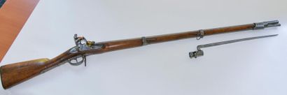 null Fusil d'infanterie à silex type 1777-An IX. 
Canon rond à pans au tonnerre....