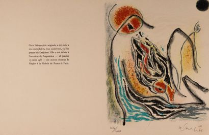 null Gustave SINGIER (1909-1984). Composition. 1966. Lithographie couleur, signée,...