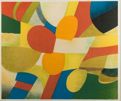 Roland BIERGE (1922-1991). Composition colorée....