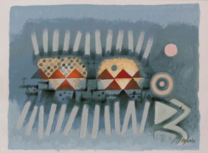 PERNIN Robert (1895-1975). Paysage géométrique....