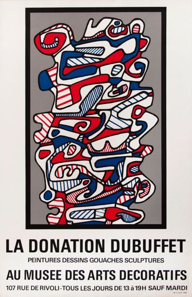 null DUBUFFET Jean (1901-1985), d’après. Affiche pour l’exposition de la Donation...
