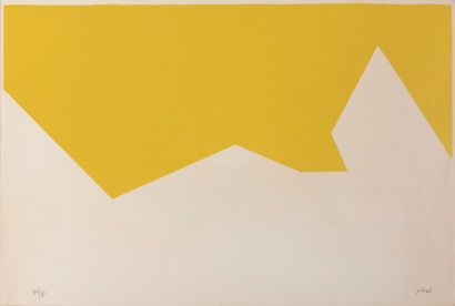 GILIOLI Emile (1911-1977). Composition jaune....