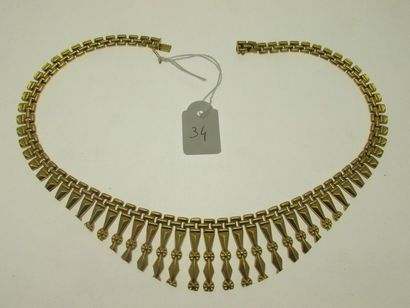 1 collier draperie or, bossué 25,3g