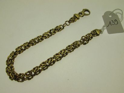null 1 royal mesh bracelet, gold, hunchbacked, incomplete (missing links) 10.3g