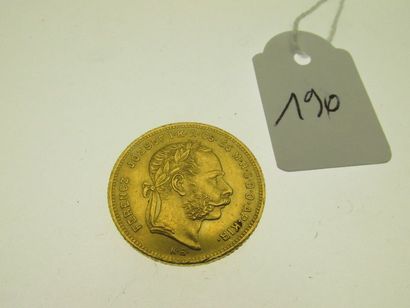 null 1 coin of 8 gold florins Franz Josef 1879 6,4g