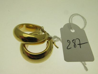null 1 pair of gold creoles, humpbacked 3.3g