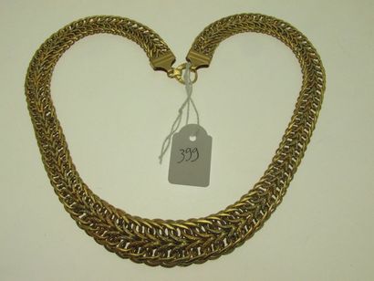null 1 three-tone gold ribbon bracelet, hunchbacked, broken links 12g