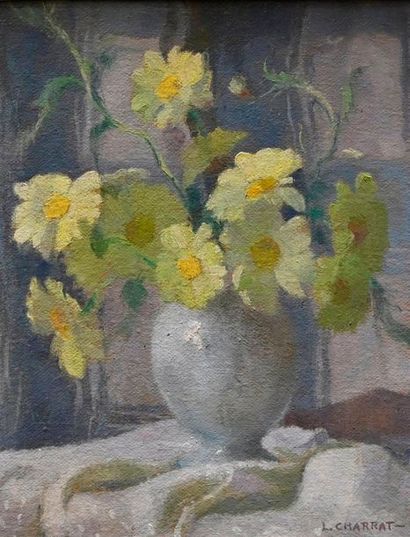 CHARRAT Louis (1903-1971). Bouquet of flowers...
