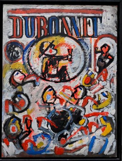 null APRIL Armand (born 1926). Dubonnet, 1996. Oil on paper marouflaged on canvas,...
