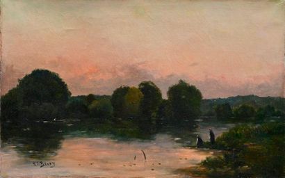 DELPY Jacques-Henri (1877-1957). River at...