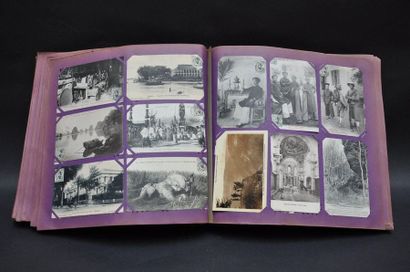 null CARTES POSTALES. Bel album, 1900-1915. Divers genres. Paysages, scènes animées,...
