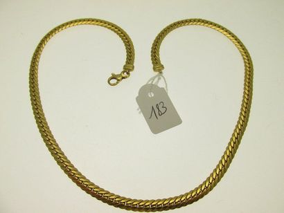 1 collier maille anglaise, or, bossué 19...