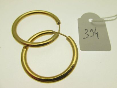 1 pair of gold creoles, humpbacked 2.4g