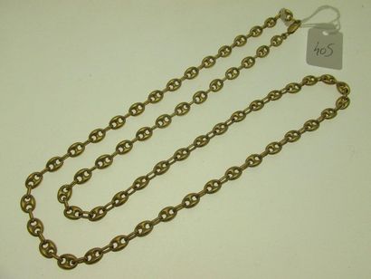  1 necklace coffee beans (one open link), gold, hunchbacked 23.4g