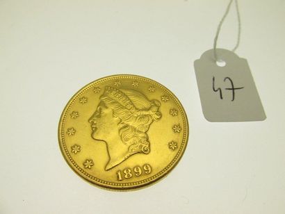 1 coin of 20 Dollars gold Liberty-Double...
