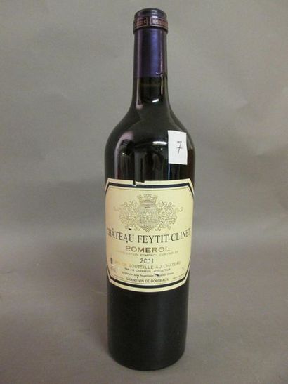  1 bouteille de CHATEAU FEYTIT-CLINET, POMMEROL, par J.M CHASSEUIL, 2011, étiquettes...