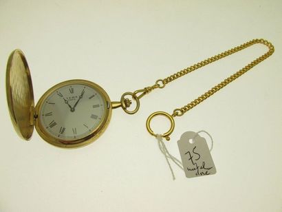 1 montre de gousset YEMA PARIS en métal doré,...