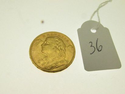 1 pièce de 20Frs or Suisse 1915 6,4g