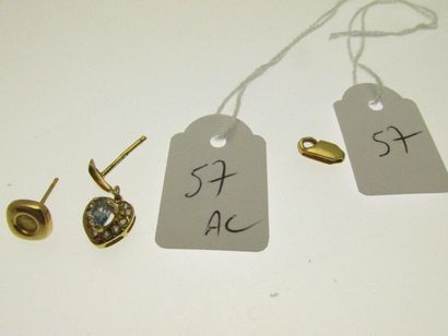 1 earring 1 earring pendant gold, stones,...
