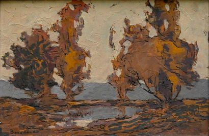 BROUILLARD Eugène (1870-1950). Paysage d’automne...