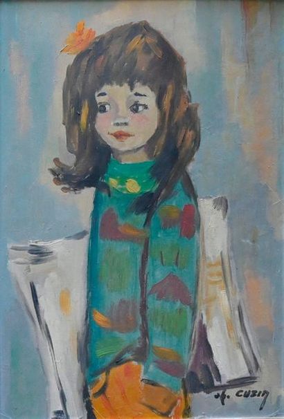 CUZIN Charles (1907-1975). La jeune artiste....