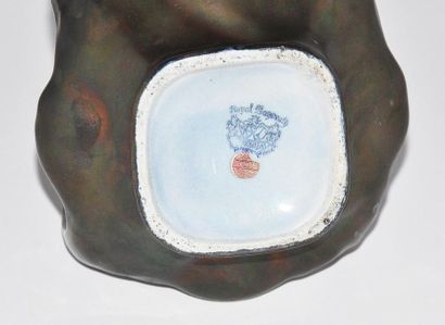 null Royal Bagreuth Bavaria Heliosin, porcelain vase of naturalistic form with four...