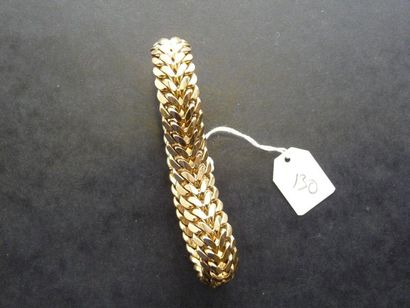 Bracelet en or jaune 18K (750/oo) à double...