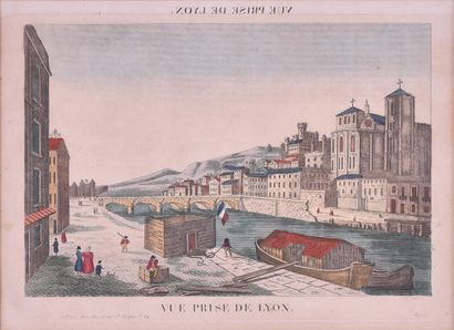 null 
- Imagerie populaire, début du XIXe siècle
Vue prise de Lyon. Gravure sur cuivre...