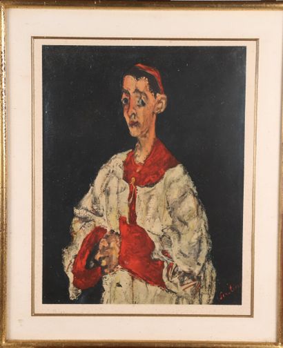 Chaïm SOUTINE (1894-1943) 

L'enfant de coeur, 1959 Tirage Offset, signée dans la... Gazette Drouot