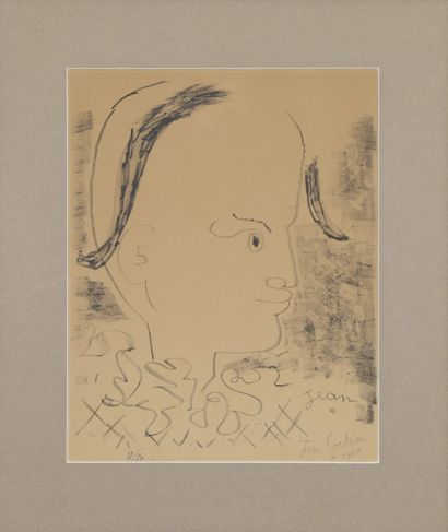 Jean Cocteau (1889-1963) Arlequin 1955 Lithographie sur papier signé et daté en bas... Gazette Drouot