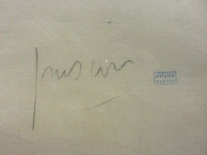 Jules PASCIN "Jeune fille debout", crayon, sbd et cachet d'atelier, 62x47 cm