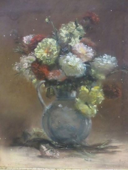 null "Bouquet", pastel (accident). 72,5x60 cm
