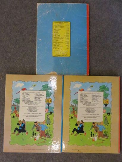 BANDES DESSINÉES Trois albums, deux Tintin "Les cigares du pharaon" et "Tintin au...