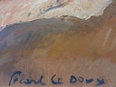 PICART LE DOUX "La montagne de cristal", huile sur panneau, sbd. 33x46 cm