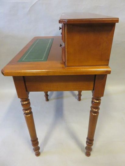 * Bureau Small stepped desk opening by five drawers and a shelf. Louis-Philippe style....