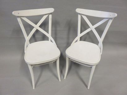 null Pair of white chairs